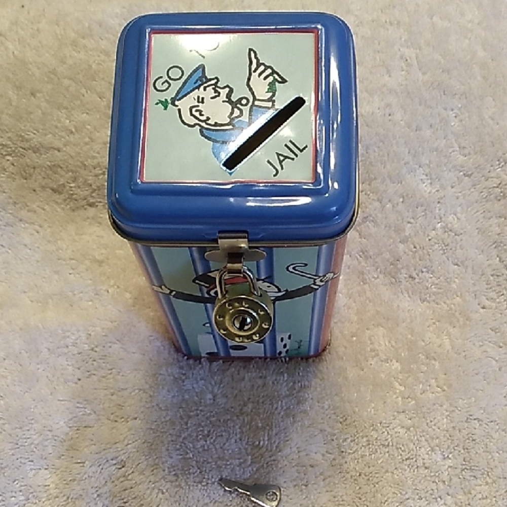 Monopoly Mr. Monopoly Locking Tin - Blue, Red, White - Picture 4 of 6